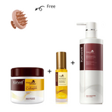 Karseell Hydration Pack: Hair Oil, Shampoo, and Collagen Mask for Damaged Hair + Free Scalp Massager