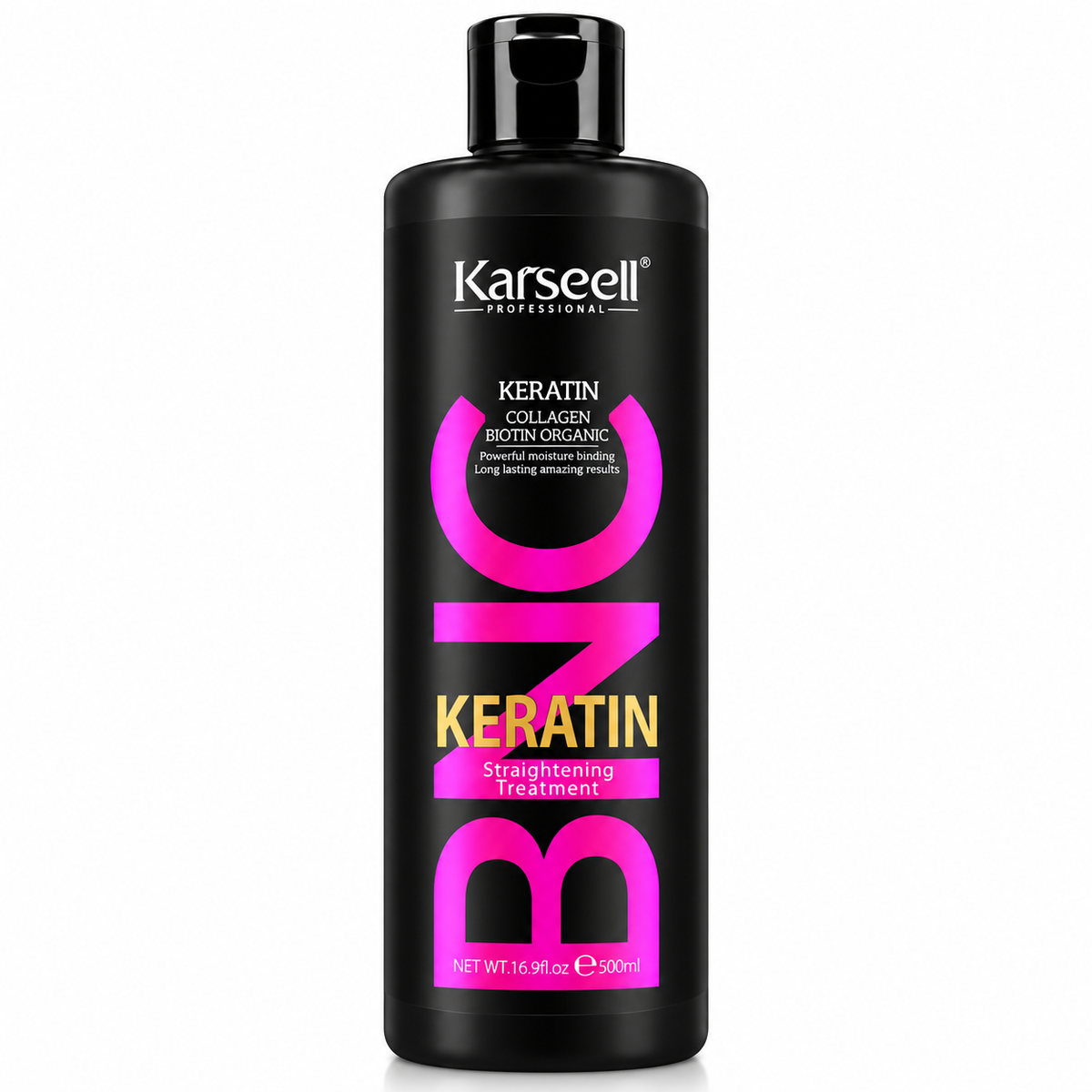 Karseell Brazilian Keratin Straightening Treatment 500ml with collagen and biotin for smooth, straight hair