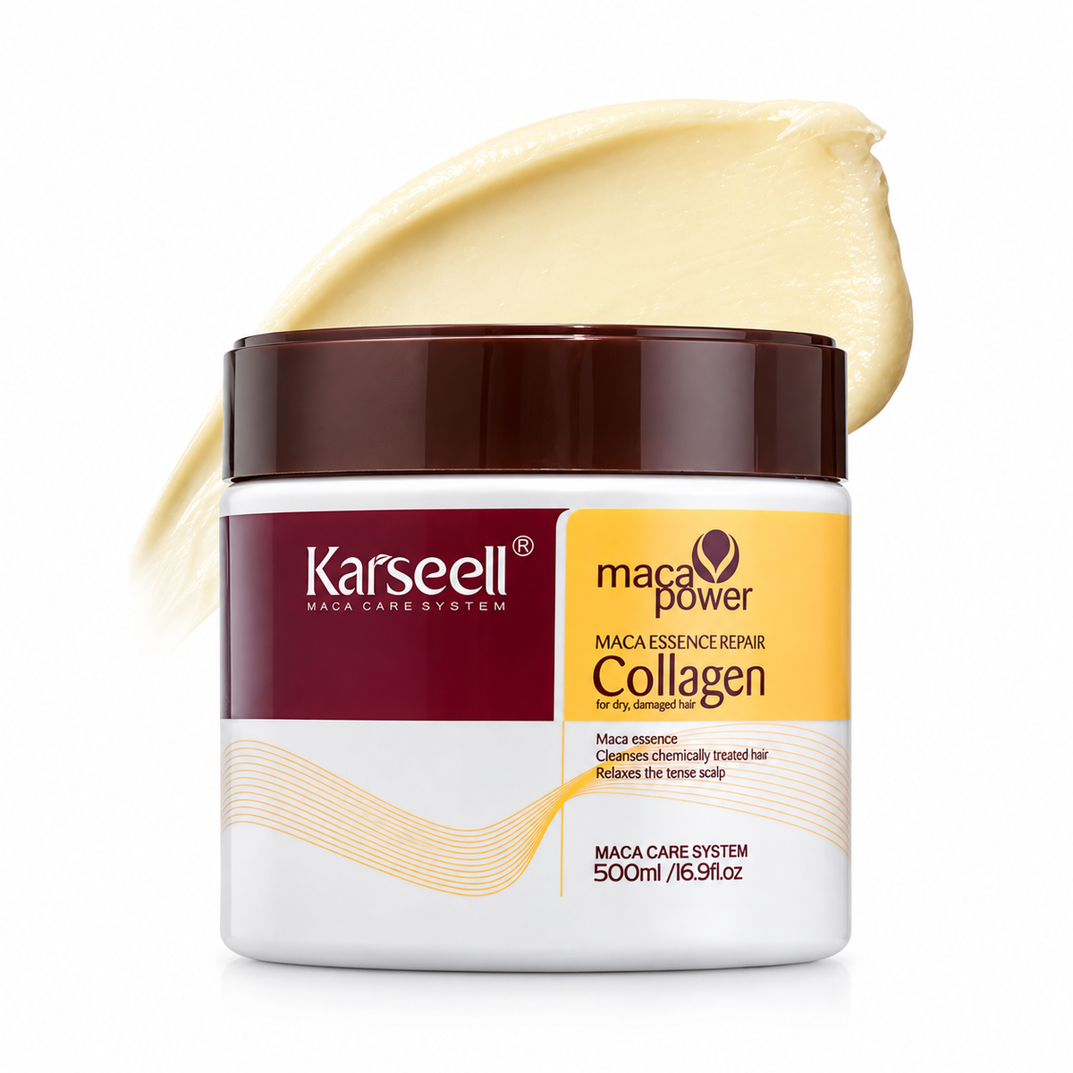Karseell Maca Power Collagen Hair Mask 500ml for dry and damaged hair