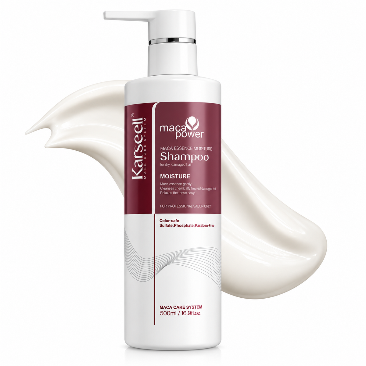 Karseell Maca Power Moisture Shampoo 500ml for dry and damaged hair
