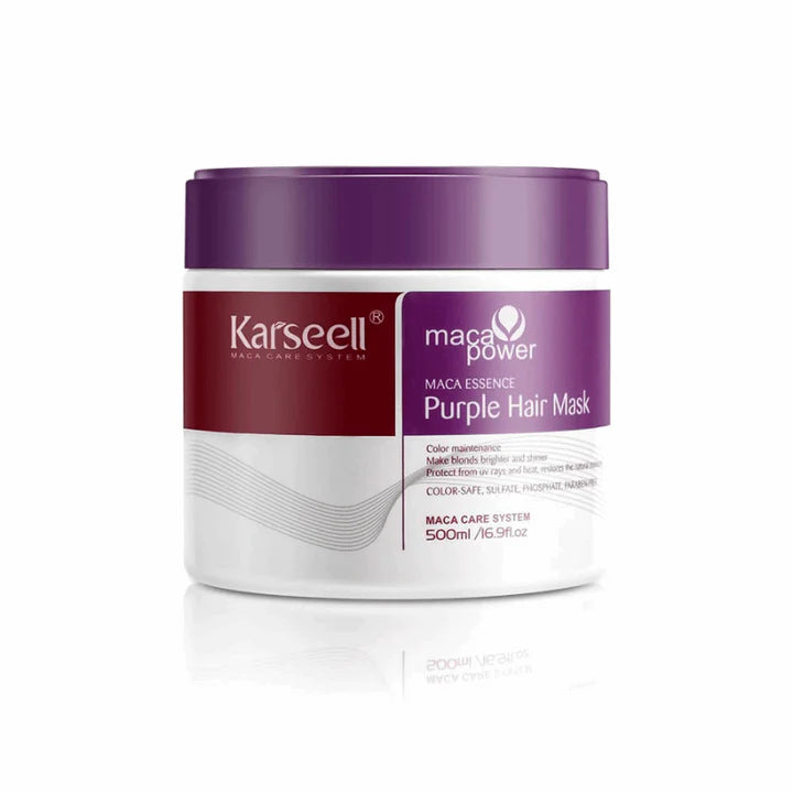 Karseell Purple Hair Mask 500 ml | Toning Treatment for Blonde, Silver & Color Treated Hair